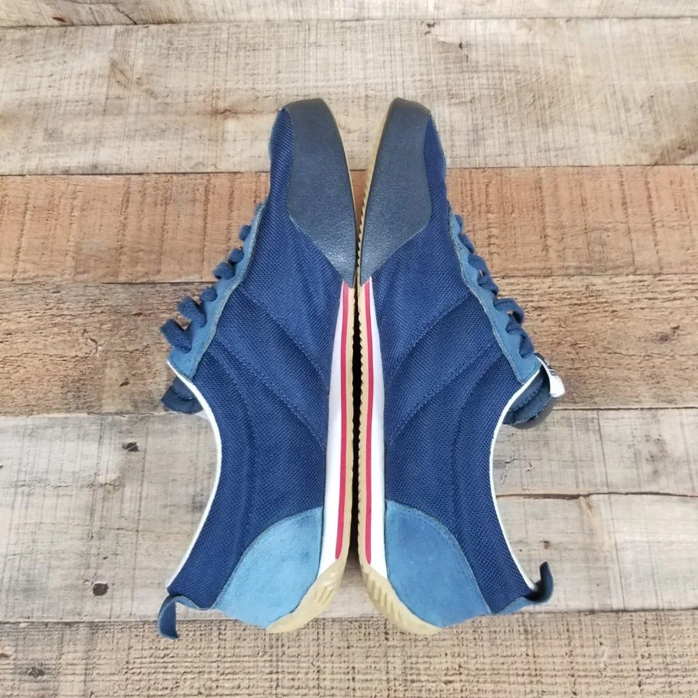 Asics Onitsuka Tiger Men Sz 8 Blue Red Retro Sneakers Casual Classic Low D203N - Picture 6 of 9